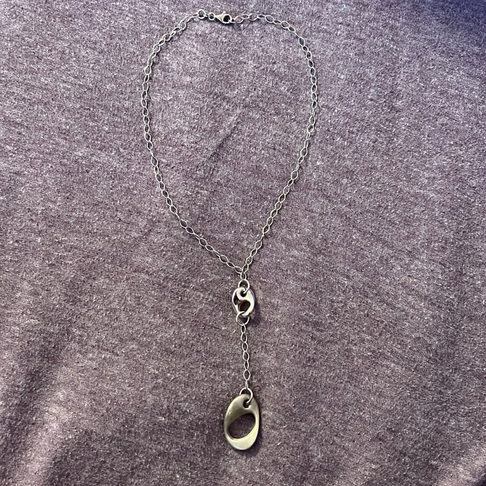 sterling silver drop necklace